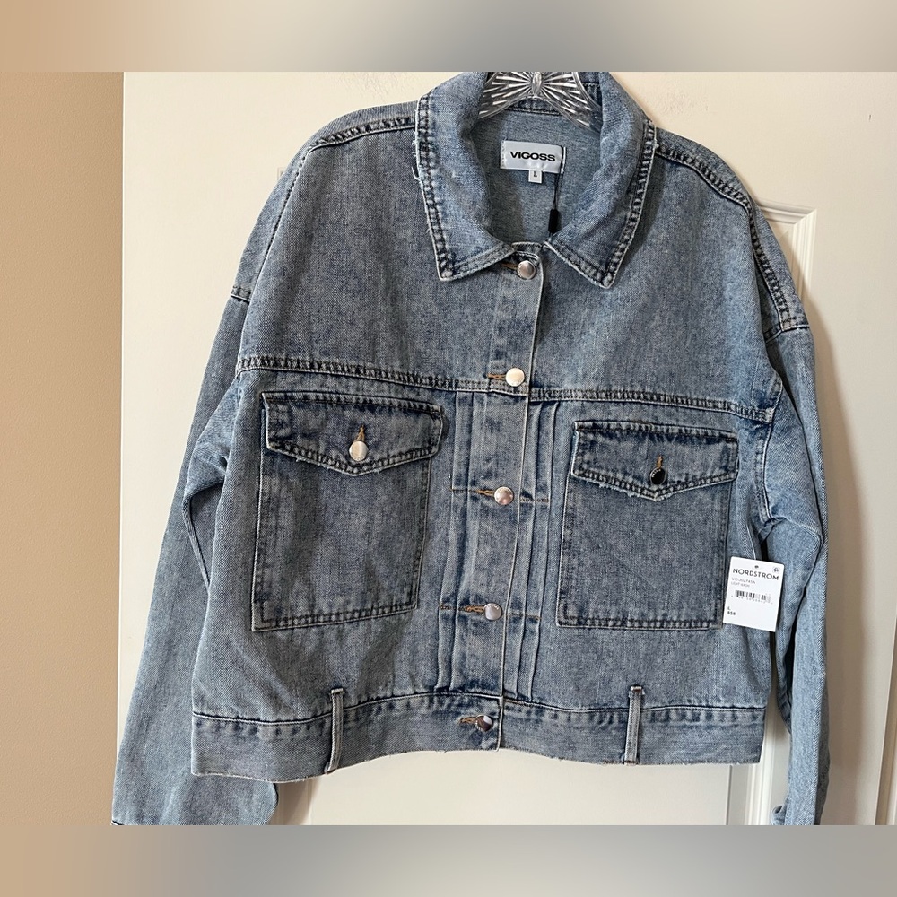 Vigoss Medium Blue Wash Denim Jacket for Women Size Large - Picture 10 of 16